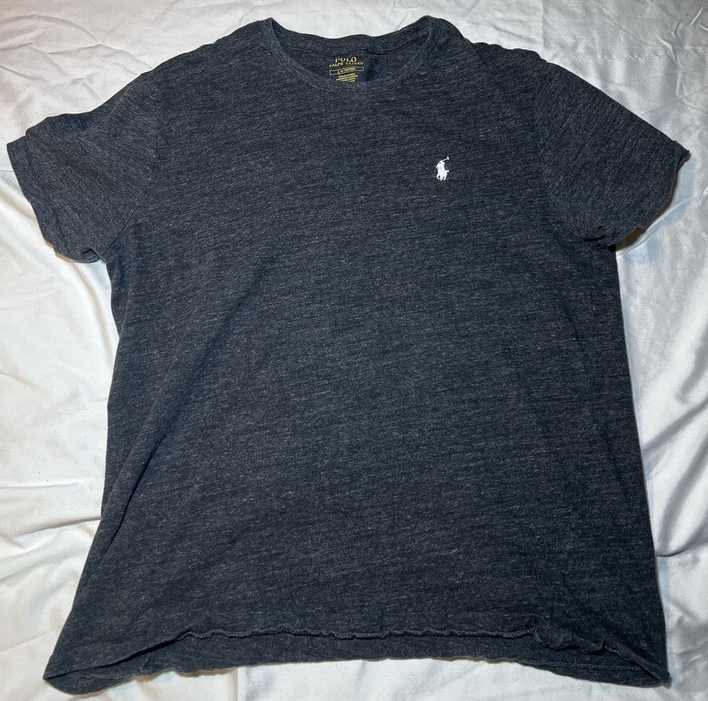 Polo Ralph Lauren Crew Neck T-Shirt Men’s Large Charcoal Grey Loose Fit