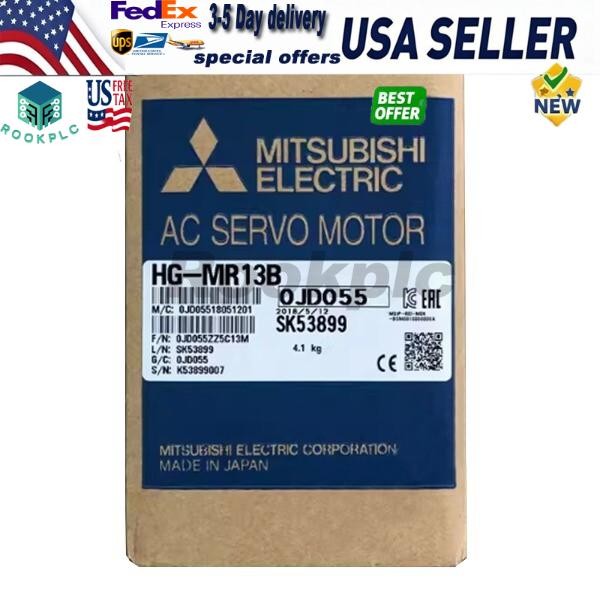 New HG-MR13B Electric Motor Sealed MITSUBISHI HG-MR13B Servo Motor US Free TAX
