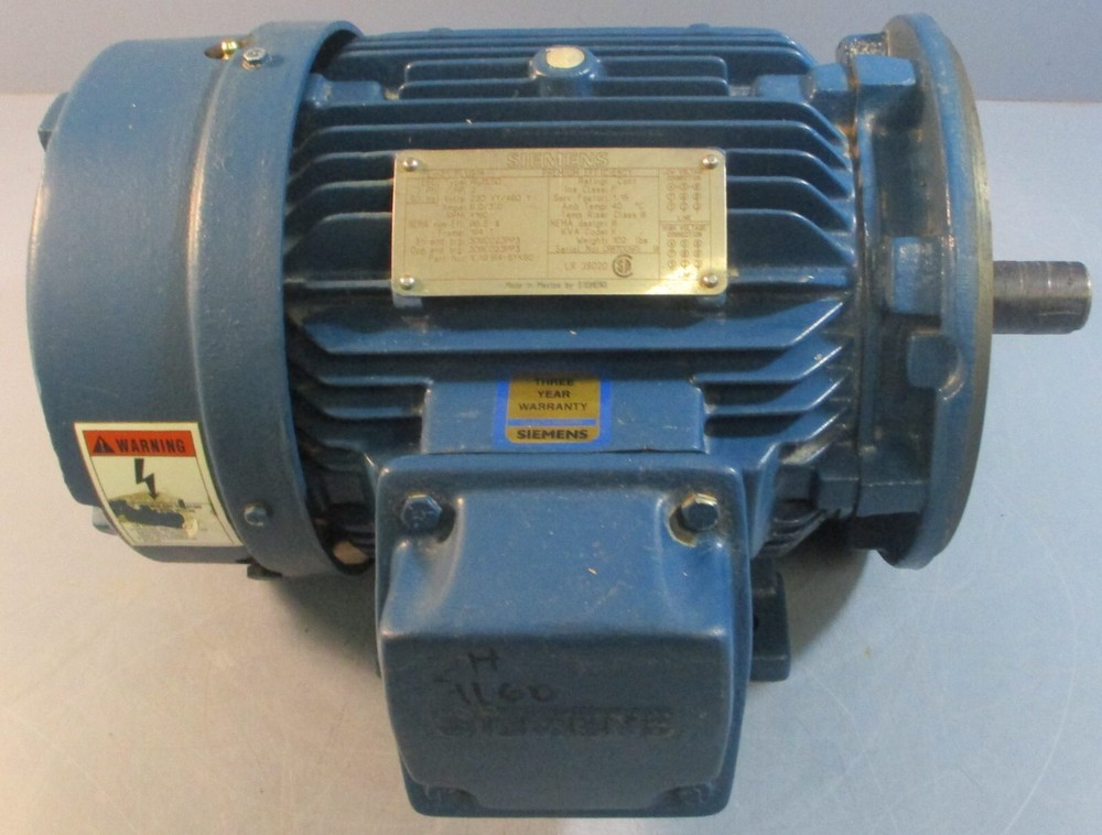 Siemens PE-21 Plus 3PH AC Motor RGZESD 1LA9184-6YK60 230/460V 1-1/8