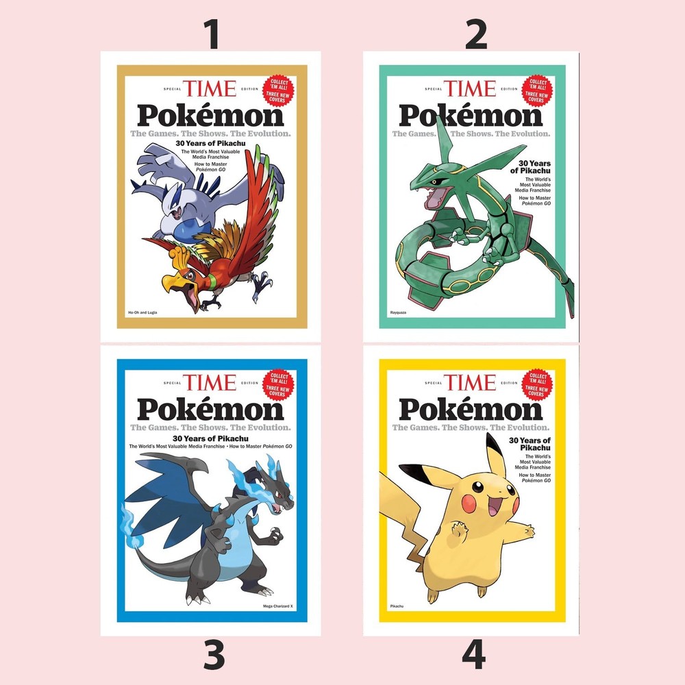 TIME Pokemon 30 Years Of Pikachu Anniversary Magazine Cover Poster