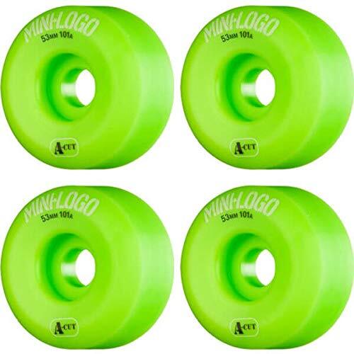 Mini Logo A-Cut Green Skateboard Wheels - 53mm 101a (Set of 4)