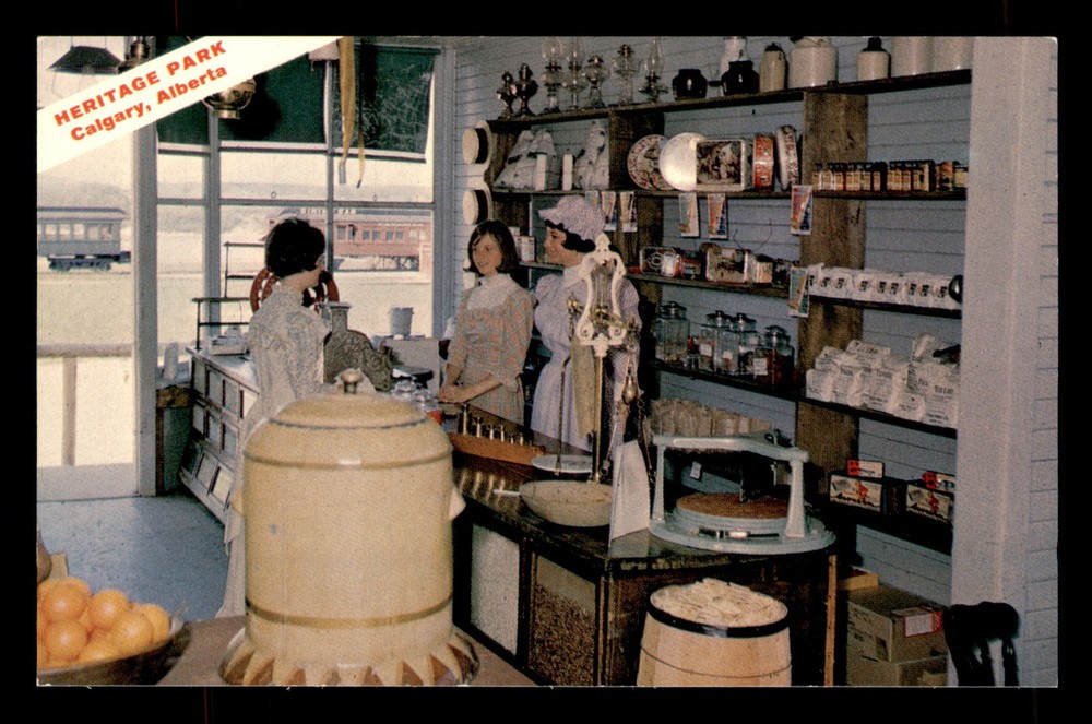 Heritage Park Calgary Alberta Canada Claresholm General Store People Postcard