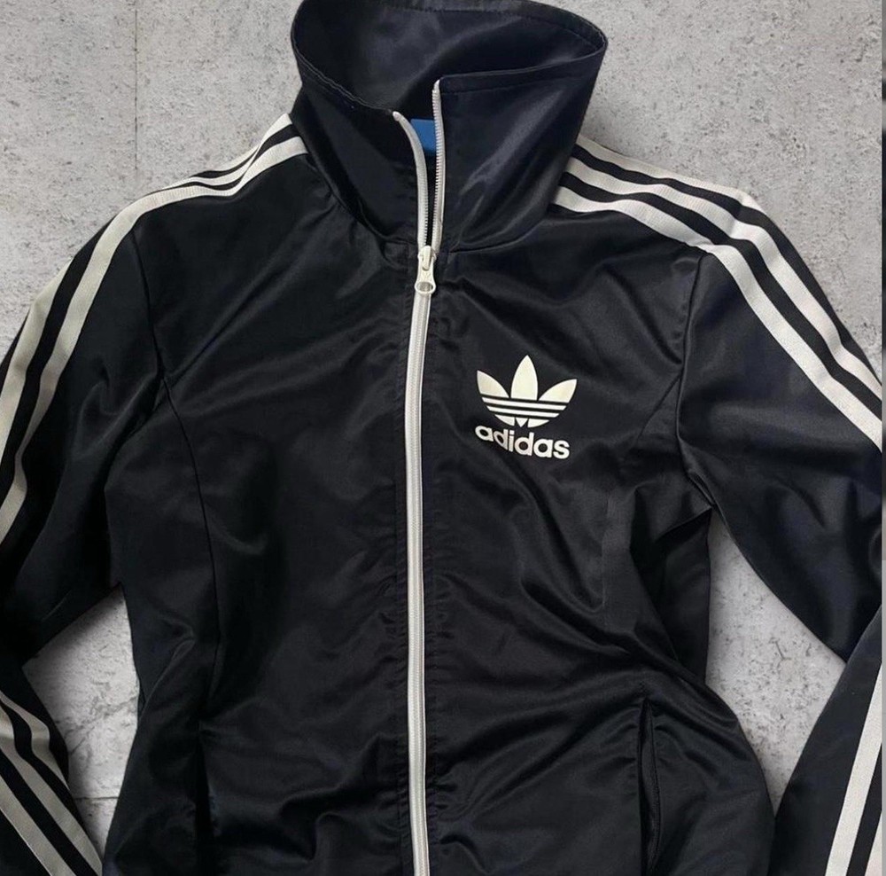adidas Originals Women's Black Full-Zip 3-Stripe Track Jacket XS