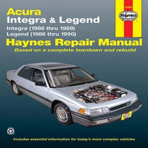 Acura Integra 1986-89 & Legend 1986-90 by J H Haynes: Used