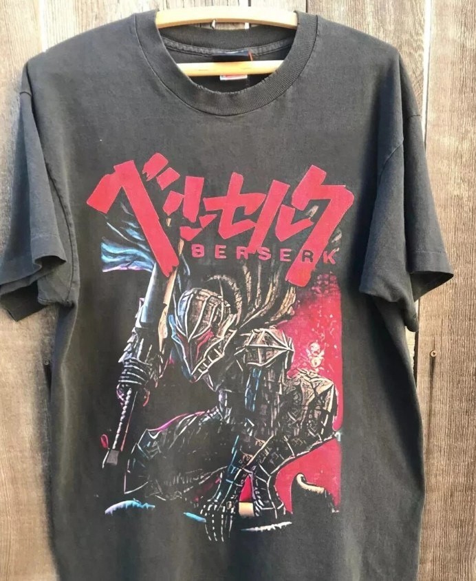 Anime Berserk Vintage 90's Style Anime Shirt, Berserk Anime Manga Charcoal Tshir