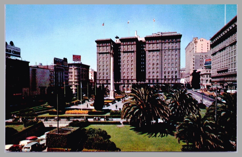 St. Francis Hotel Union Square San Francisco California Chrome c1950's Postcard