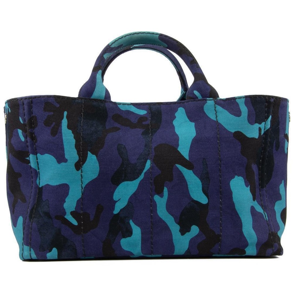 Prada Canapa Camouflage 2-Way Shoulder Bag Unisex Multicolor