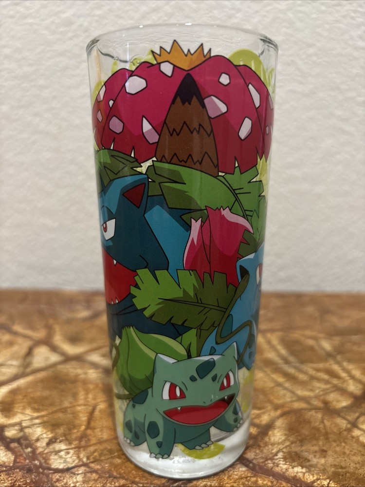 Pokémon Bulbasaur Evolutions Glass Collectible Cup Game Freak 6inch