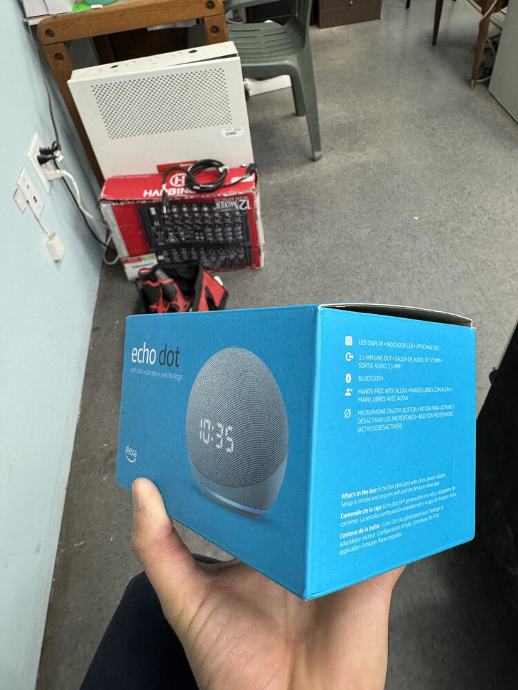 Amazon Echo Dot 4th Gen Smart Speaker with Alexa in Glacier White  