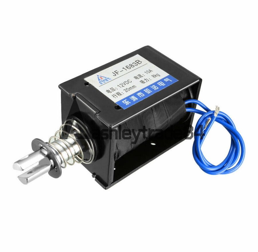 1PCS NEW DC 12V 10A 120W 8KG 20mm Pull Push Type Motion Solenoid #A6-37