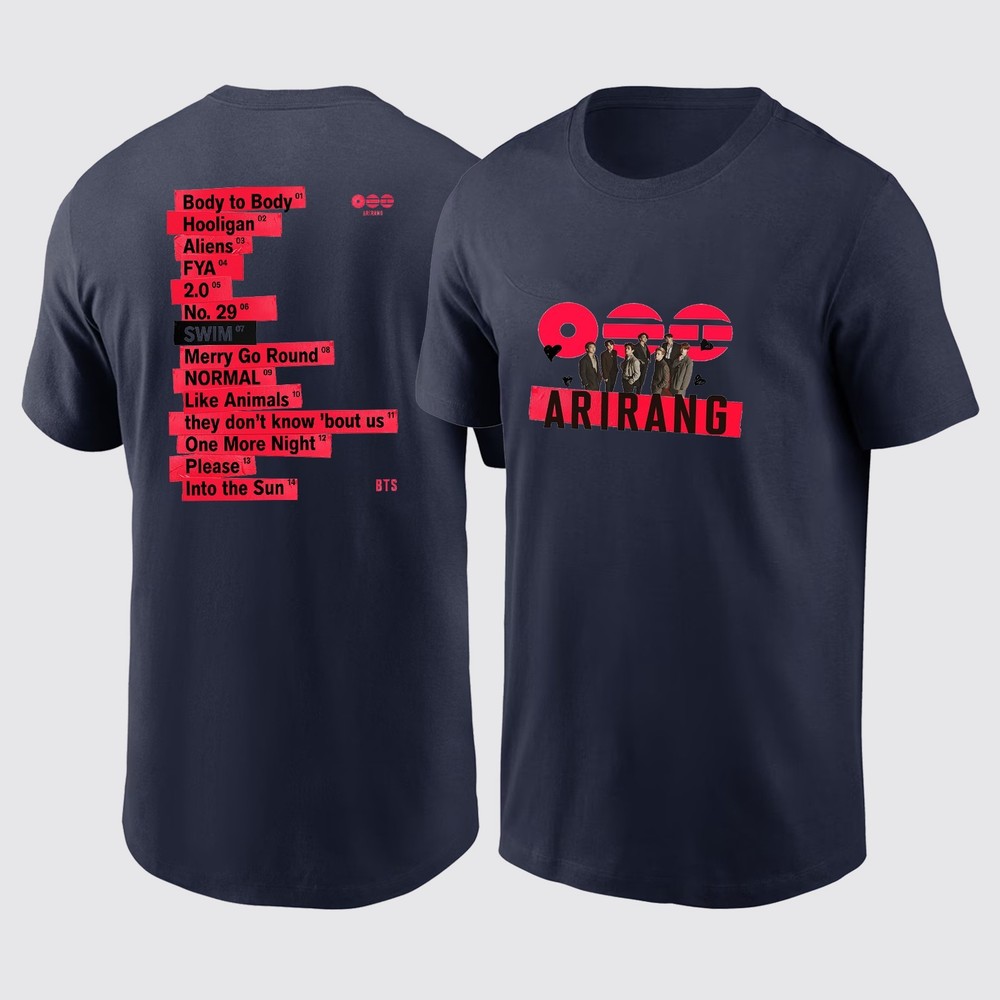 BTS Arirang Album 2026, BTS World Tour Shirt - Multicolors, S to 5XL