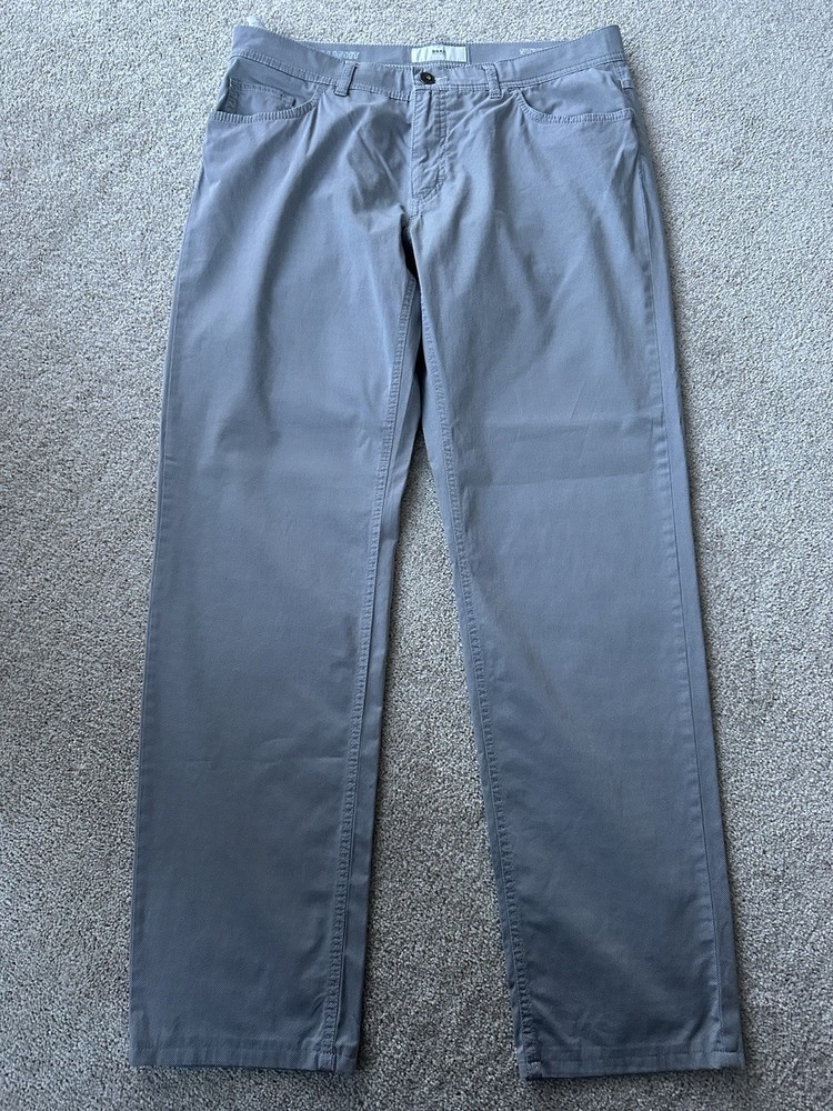 Brax Style Cooper Ultra Light Pants Straight Leg Gray 35/34