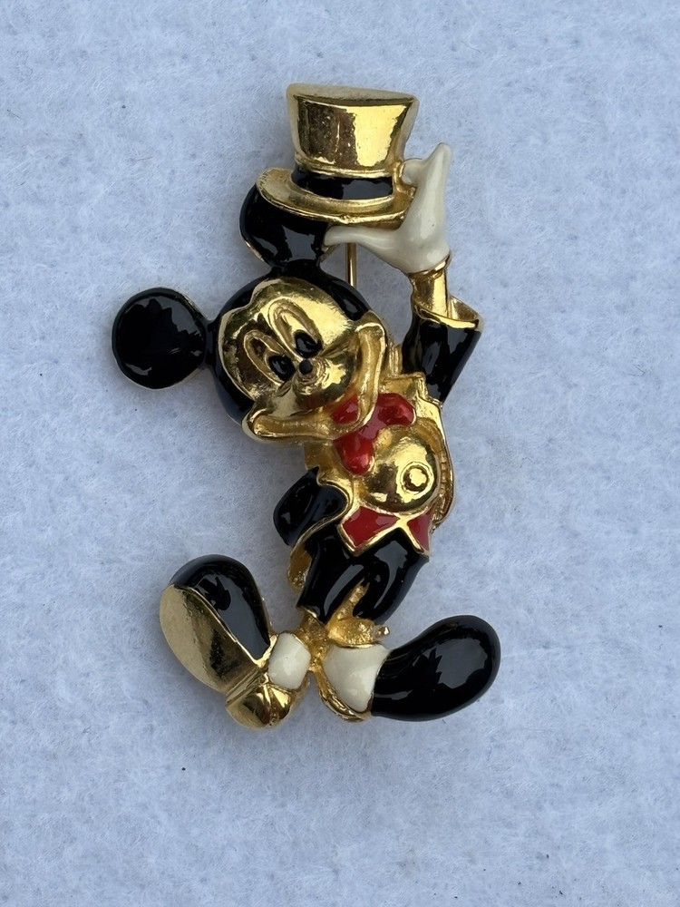 Vintage Mickey Mouse enamel pin pre-owned collectible