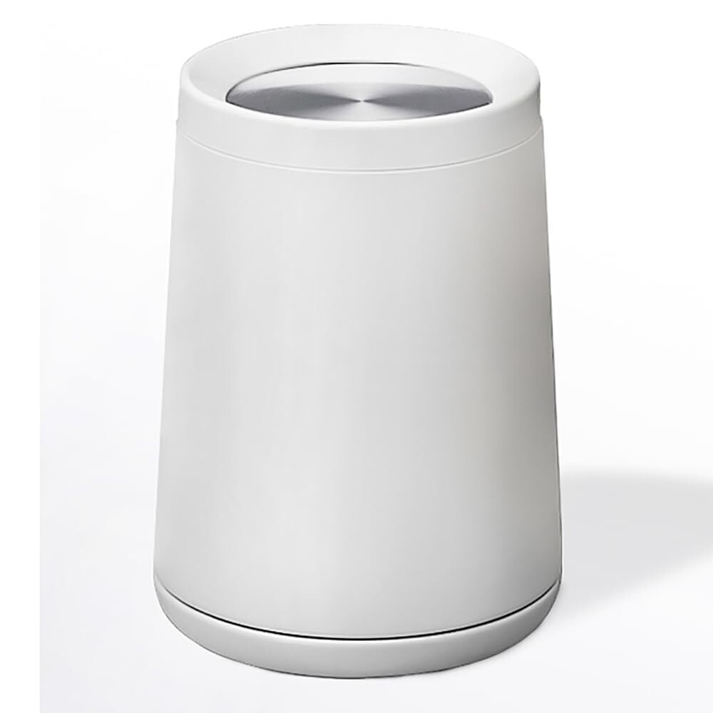 Artistic 10L Conical Metal Garbage Can with Swing Lid - Waterproof & Hygienic