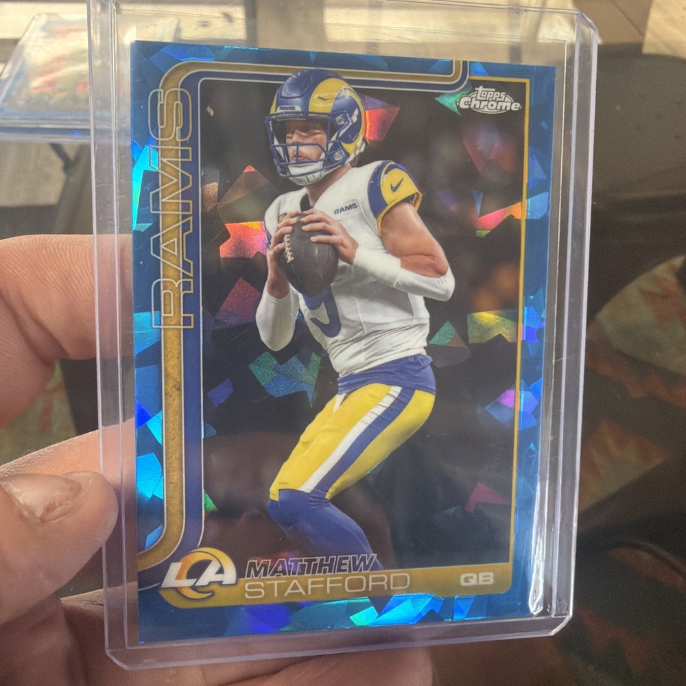 2025 Topps Chrome Sapphire Football Mathew Stafford #169