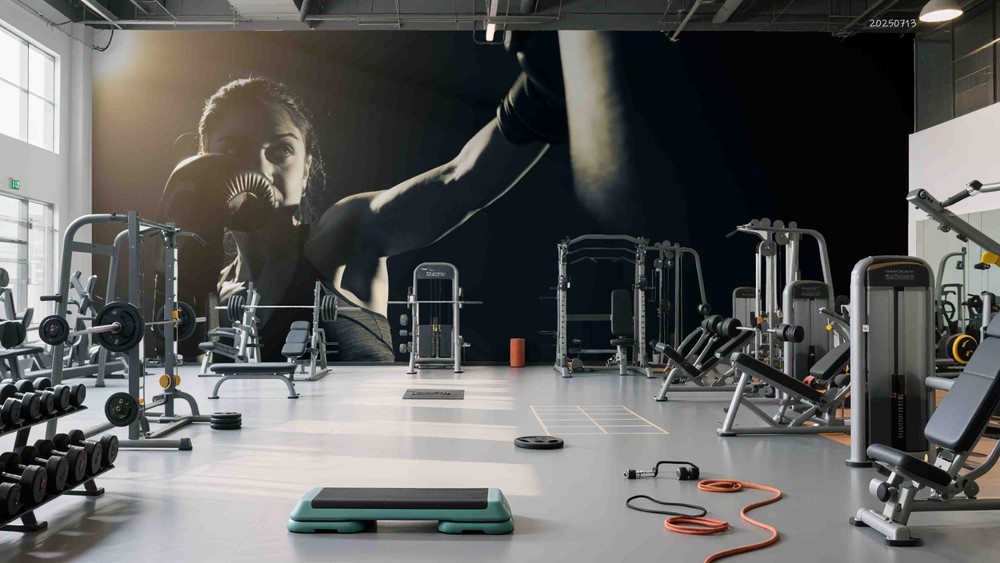 3D Gym Women Fitness Sports Wall Murals Wallpaper Murals Wall Sticker 4