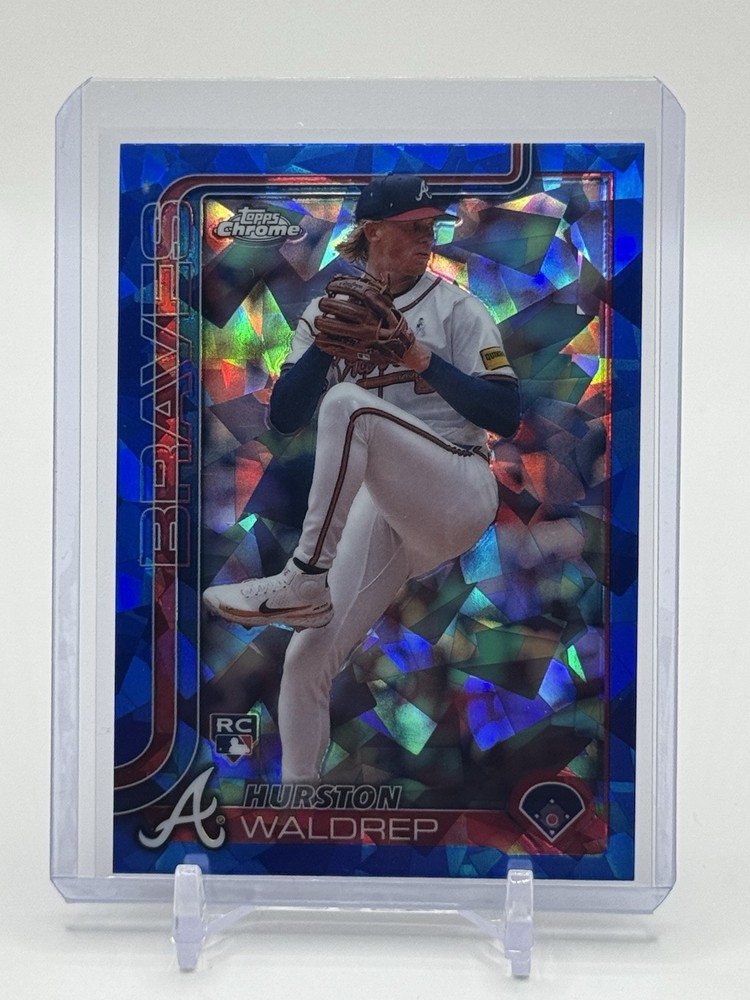2025 Topps Chrome Sapphire Hurston Waldrep RC #90 Atlanta Braves