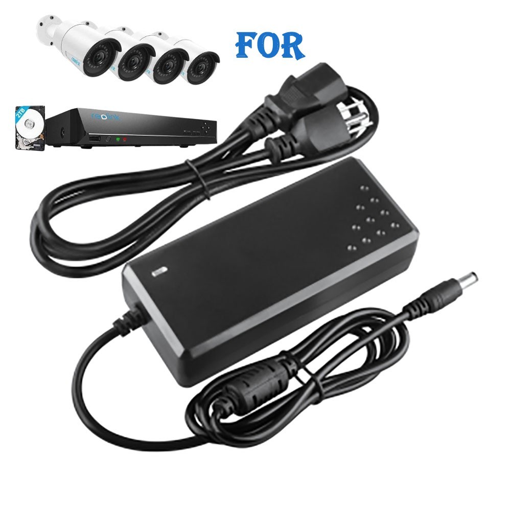 48V AC Adapter For Reolink RLN8-410 RLK8-410B4-5 RLK8-410B2D2 Security Camera
