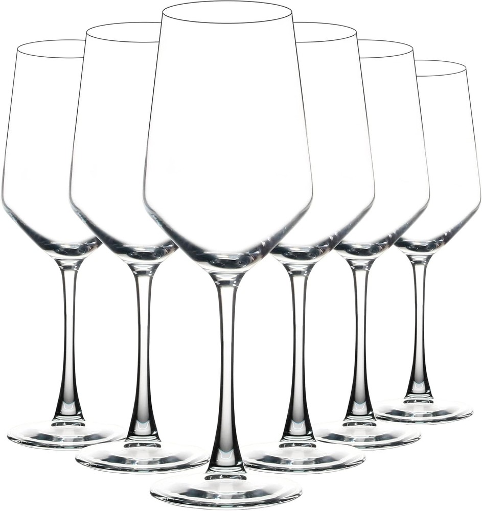 Wine Glasses Set of 6 13 Oz Red/White Wine Glass W/ Stem Perfect Home Restaurant
