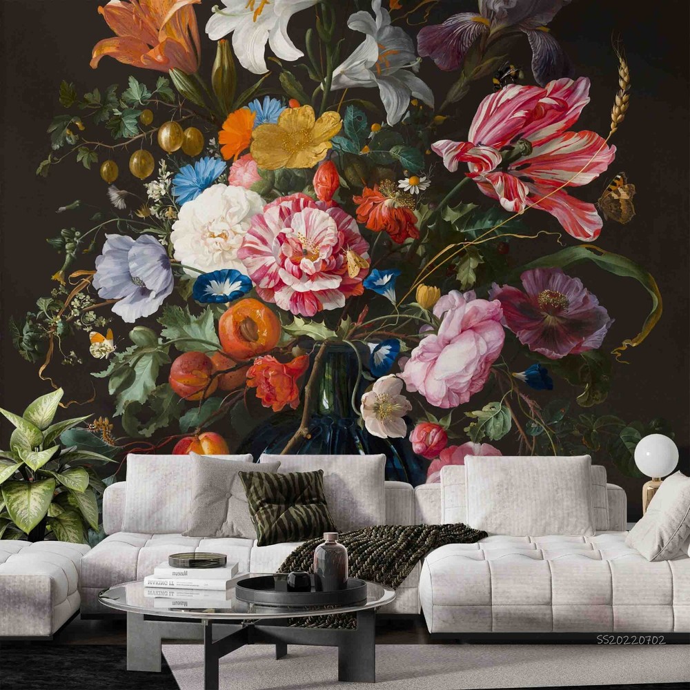 3D Colorful Floral Bouquet Wall Murals Wallpaper Murals Wall Sticker