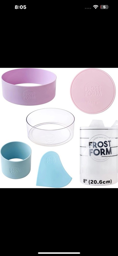 Cake Frosting Cake Decorating Kit Frost Form Starter (8 Inch) 7 Piece Set