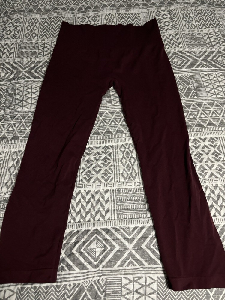 Cato Womens Plus Size 3X Red Shapewear Leggings Full Length Body Shaper