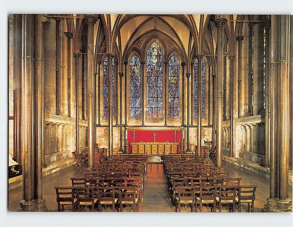 Postcard Trinity Chapel Salisbury Cathedral England
