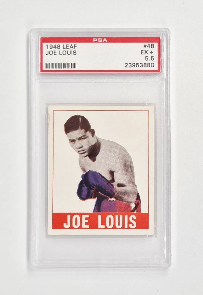 PSA GRADED 5.5 EX+ BRIGHT CENTERED JOE LOUIS 1948 Leaf Gum BOXING #48 CARD HOF