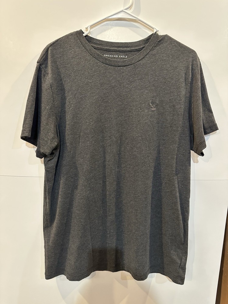American Eagle Men's Heather Gray T-Shirt Crew Neck Short Sleeve Size Medium