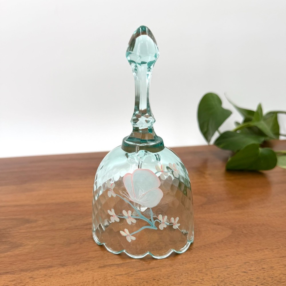 Vintage Fenton V. Gherke Hand Painted Glass Bell