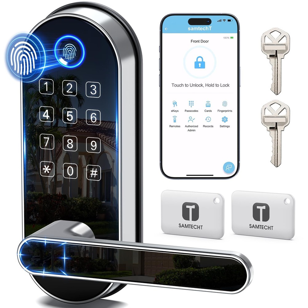 Fingerprint Smart Lock Keyless Entry Keypad Digital Door Lock with Code Access