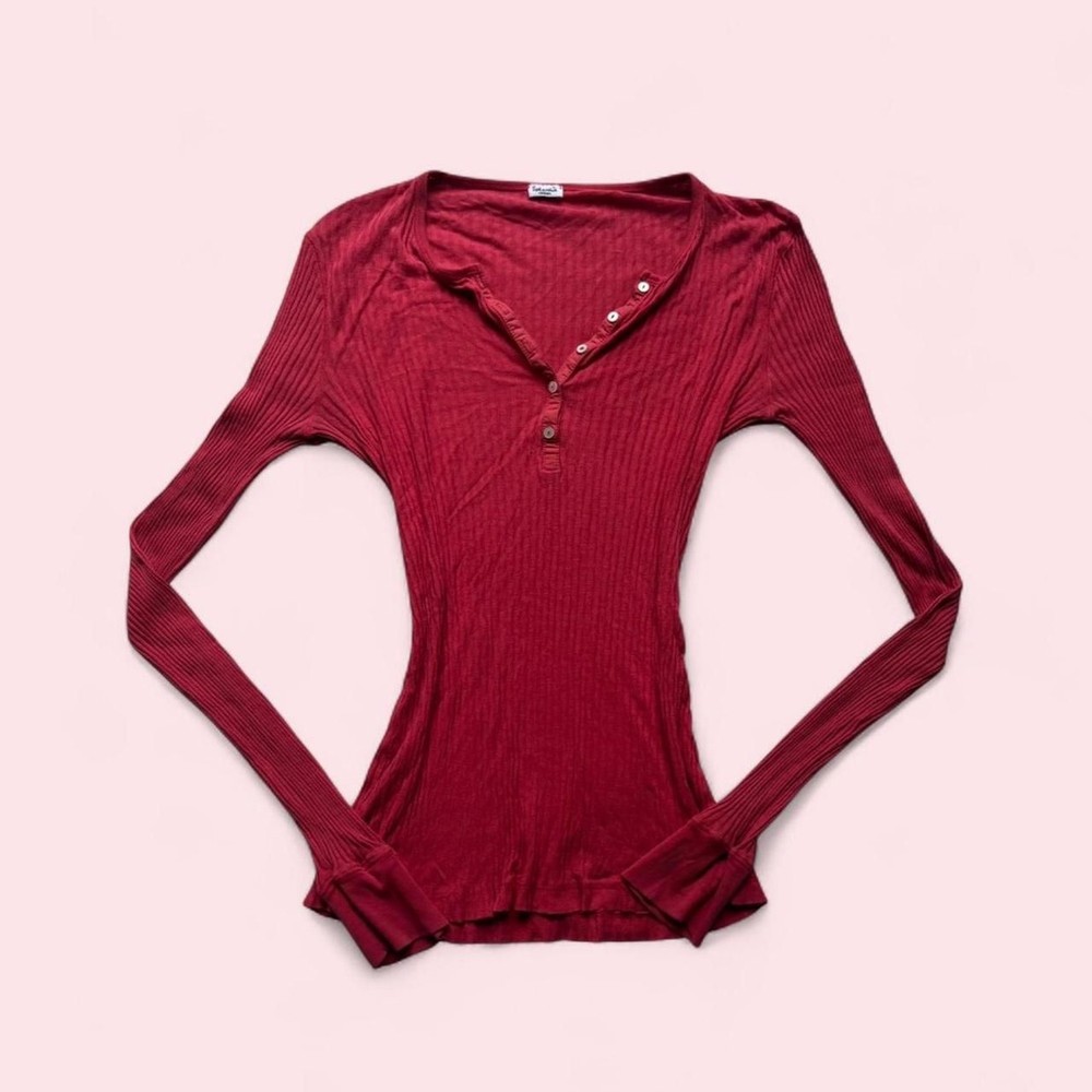Splendid Women's Red and Burgundy Shirt