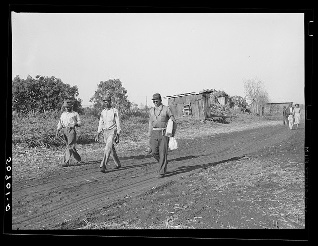 Photo:Rural South Africa 1930s Black Men on Dirt Road Village Scene