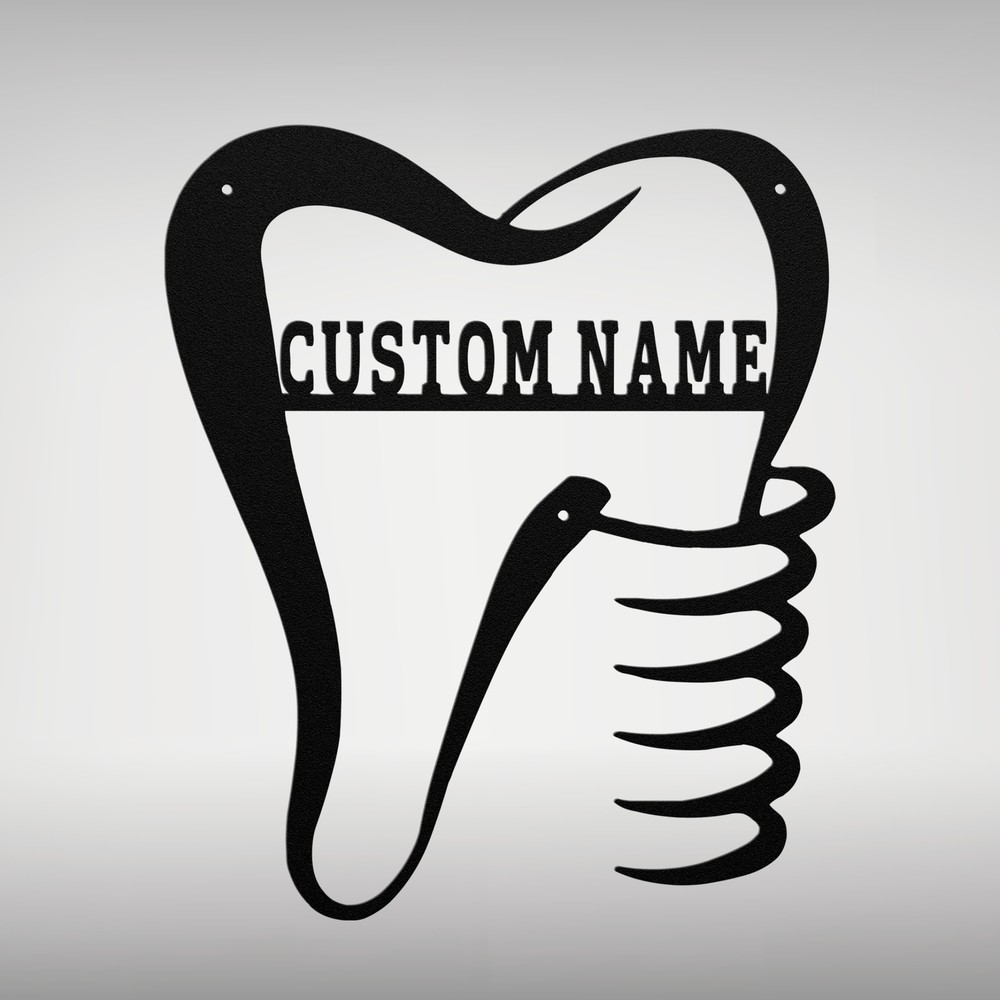 Personalized Dental Office Metal Sign Custom Dentist Decor Gift for Dental Pros