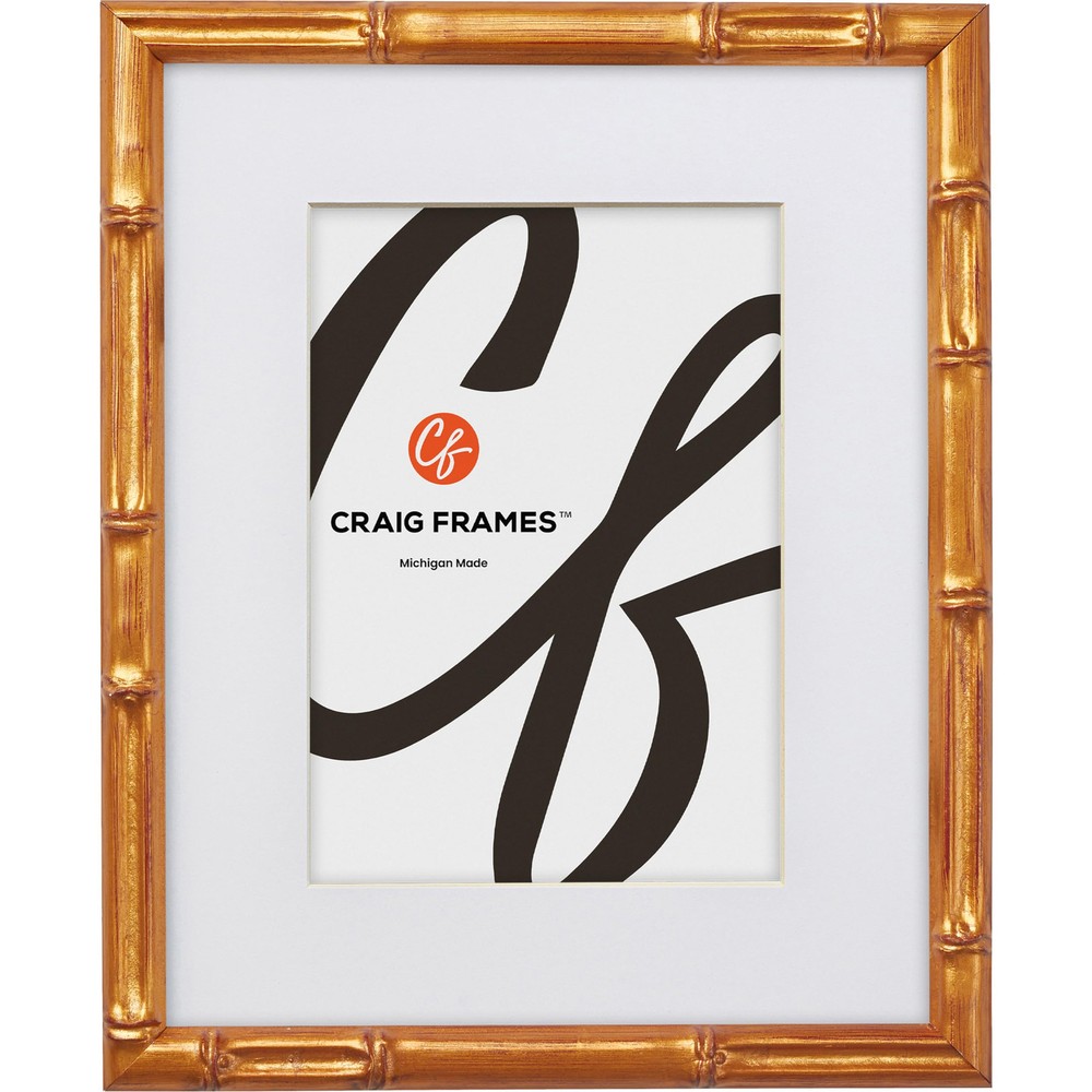 Vintage Gold 10x13 Faux Picture Frame with 7x10 Matted Insert