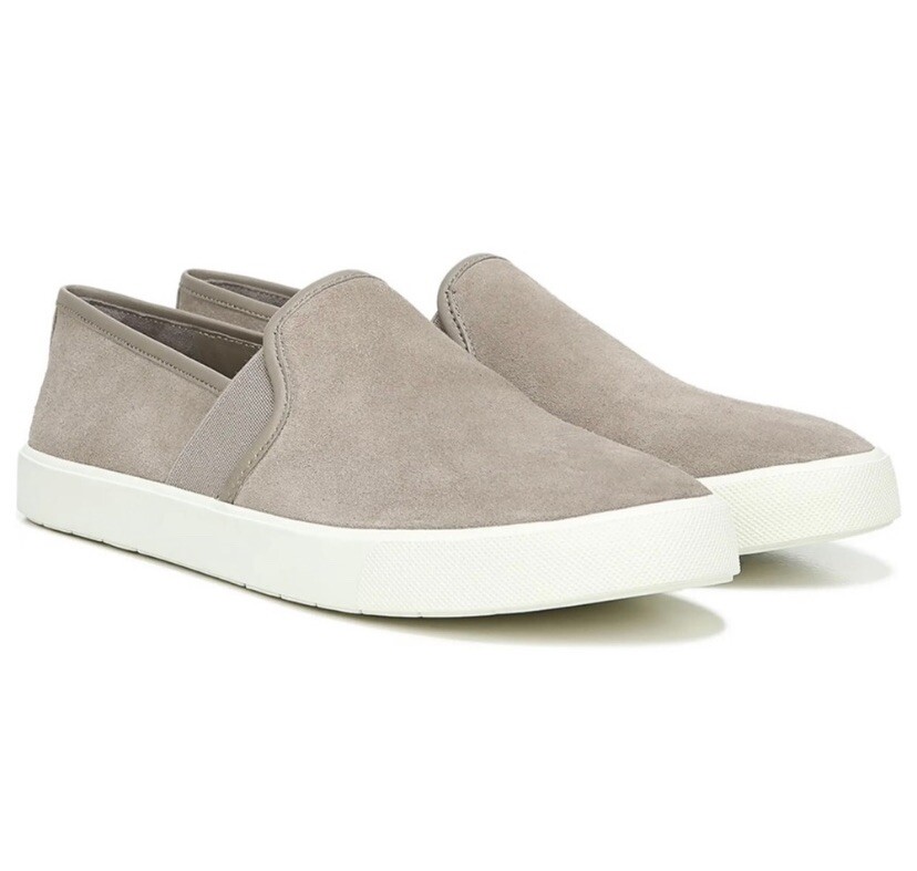 VINCE Preston Suede Women's Sz 8.5 Slip-On Sneaker Color Beige