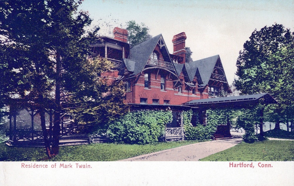 Residence Of Mark Twain. Hartford, CT 1905 Postcard