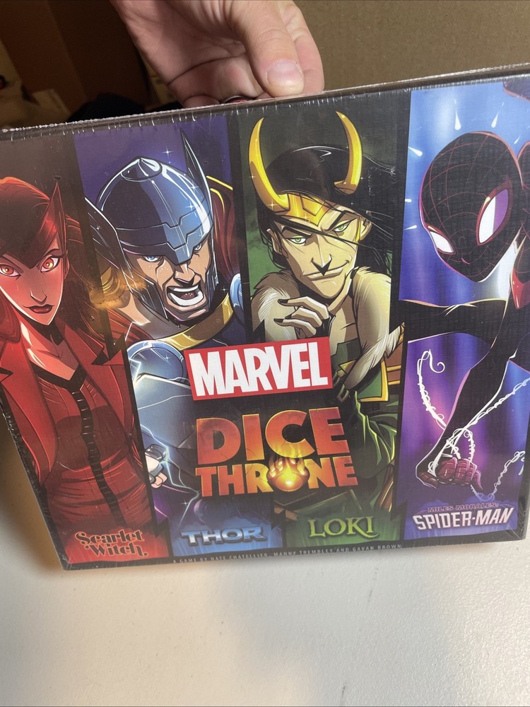 Marvel Dice Throne 4 Hero Edition Thor Loki Scarlet Witch Spider-Man - Complete!