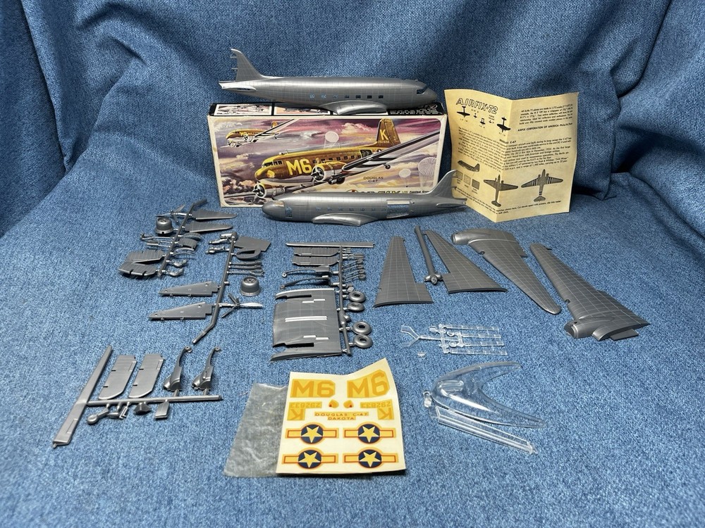 Airfix Douglas C-47 1/72 Scale Airplane Model Kit Open Box