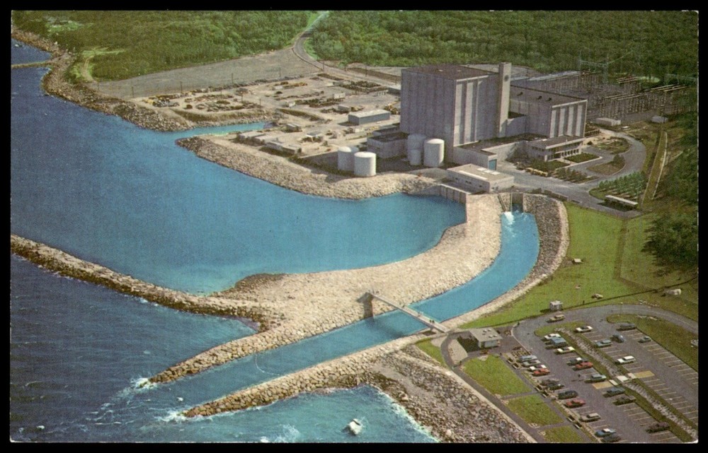 Pilgrim Station Nuclear Power Plant Plymouth MA Chrome Postcard Dexter Press