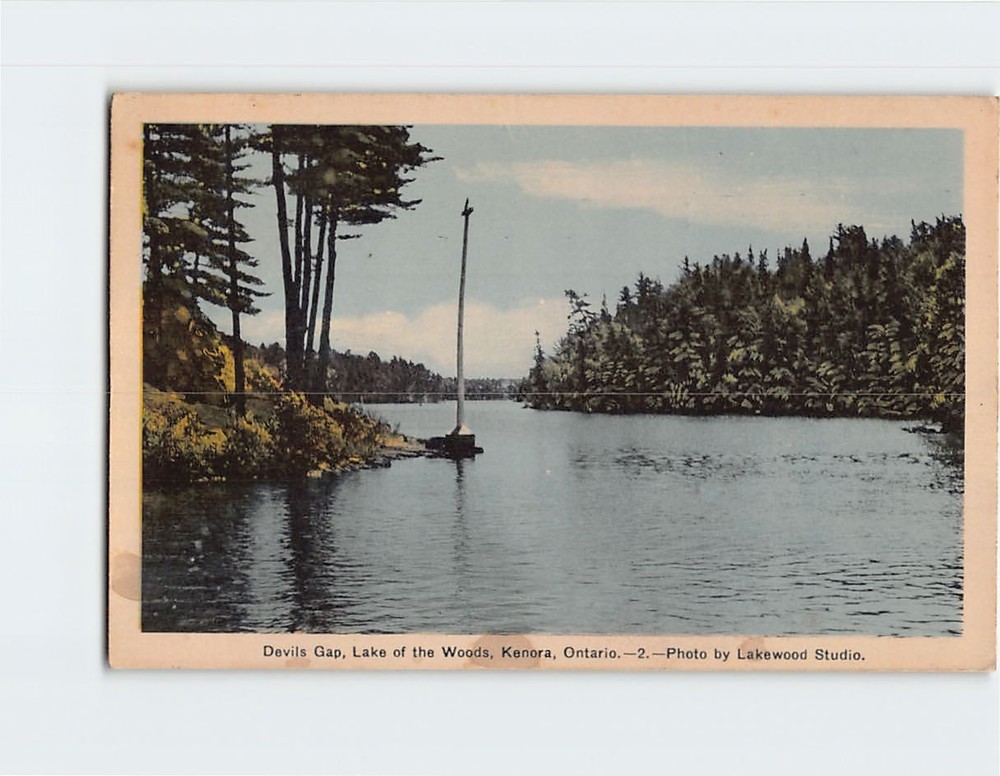 Postcard Devils Gap Lake of the Woods Kenora Canada