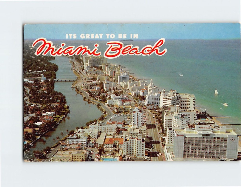 Postcard Its Great To Be In Miami Beach Florida USA