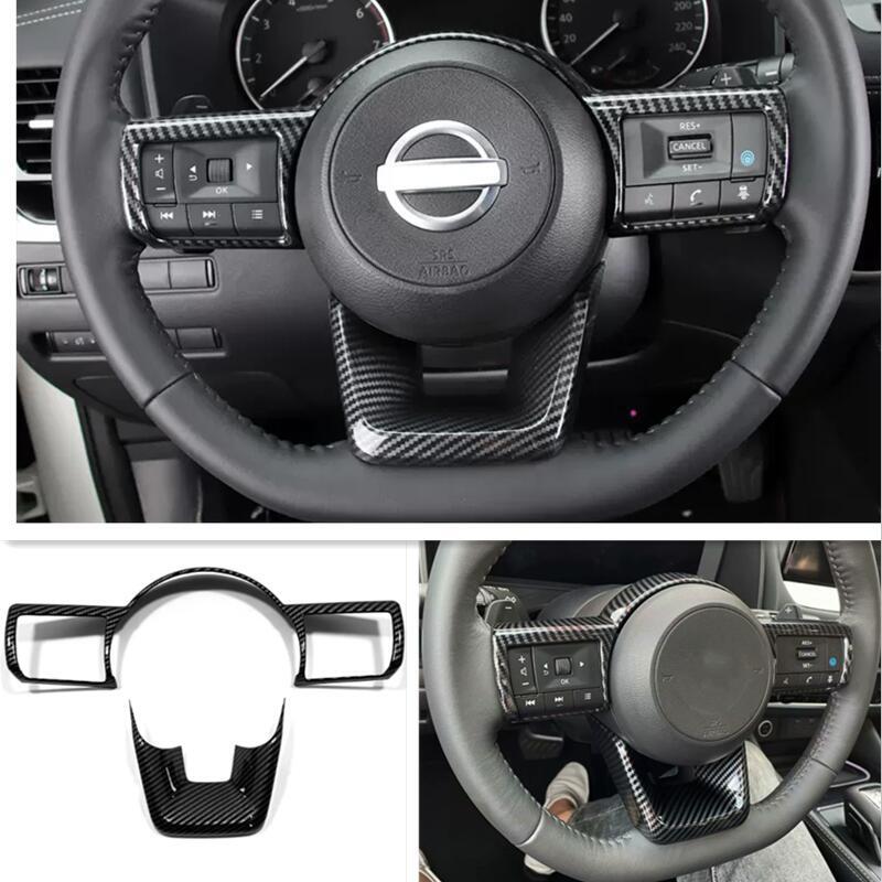 Carbon Fiber Steering Wheel Trim for 2022-2024 Nissan Pathfinder Upgrade