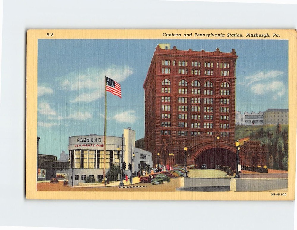 Postcard Canteen & Pennsylvania Station Pittsburgh Pennsylvania USA