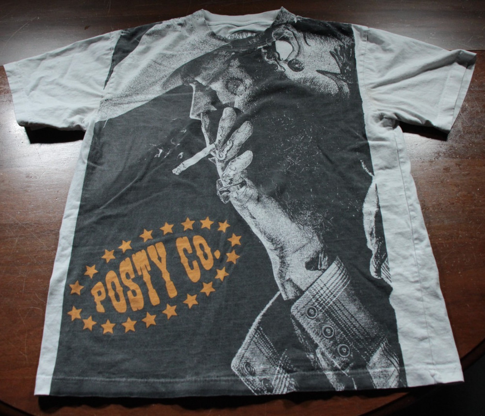 Post Malone Big Ass Stadium Tour T-Shirt Posty Co Shirt M Distressed All Over