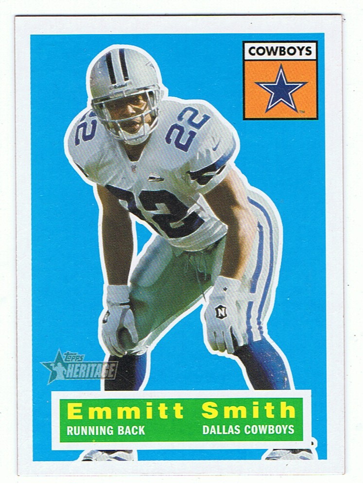 2001 Topps Heritage #21 Emmitt Smith, rb, Dallas Cowboys, Hall of Fame, NM-MT