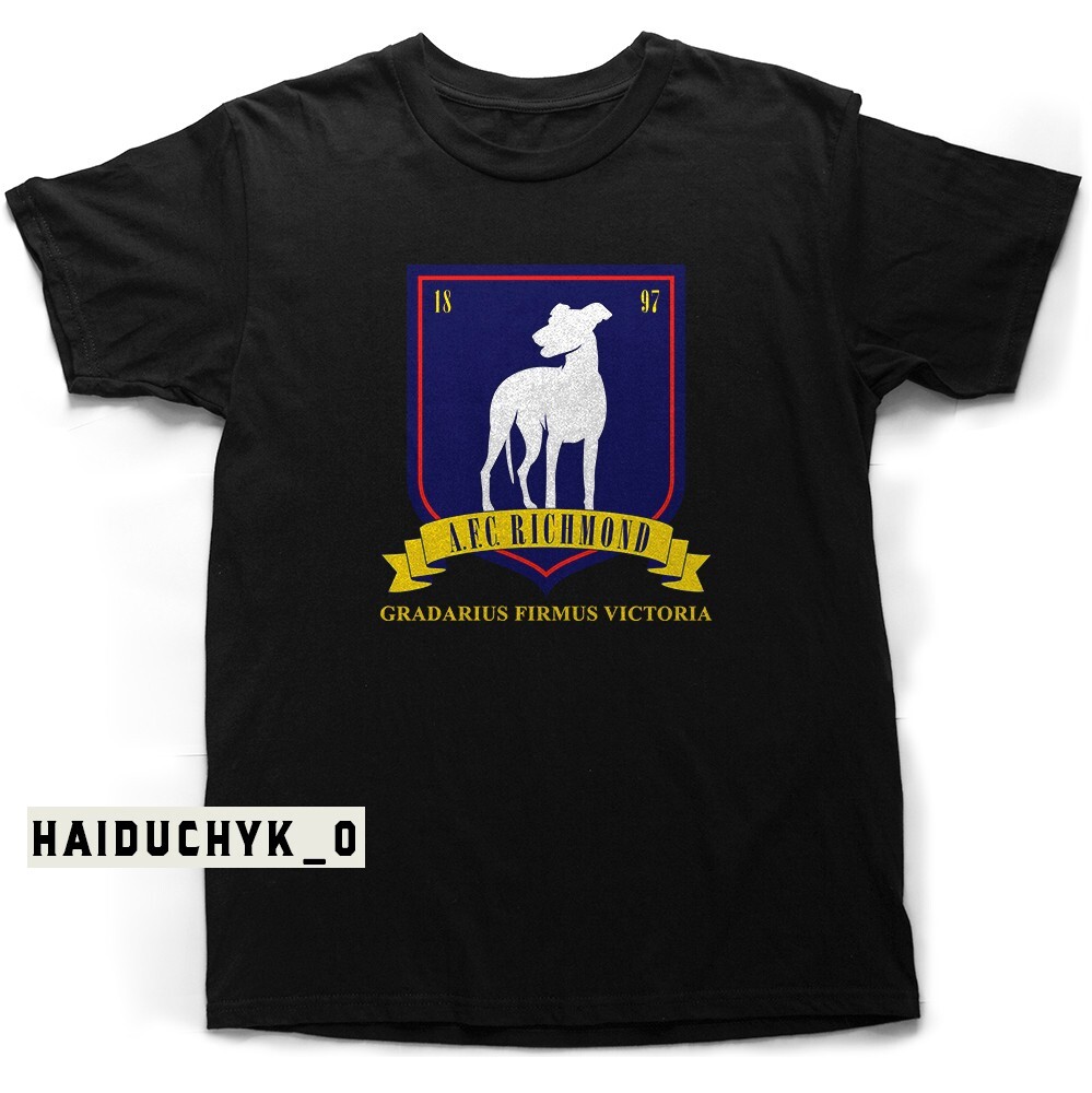 New Ted Lasso AFC Richmond Gradarius Firmus Victoria Black T-shirt Size S-5XL
