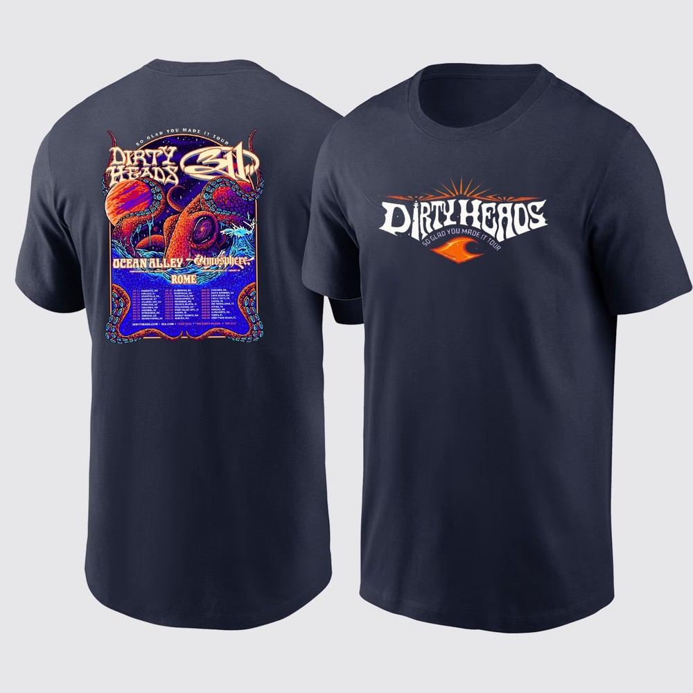 Dirty Heads So Glad You Made It Tour 2026 with 311 TShirt - Size S to 5XL