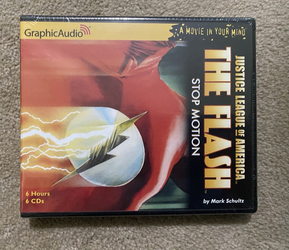 RARE! DC COMICS GRAPHICAUDIO JLA THE FLASH - STOP MOTION  NEW SEALED! 2008 6hrs