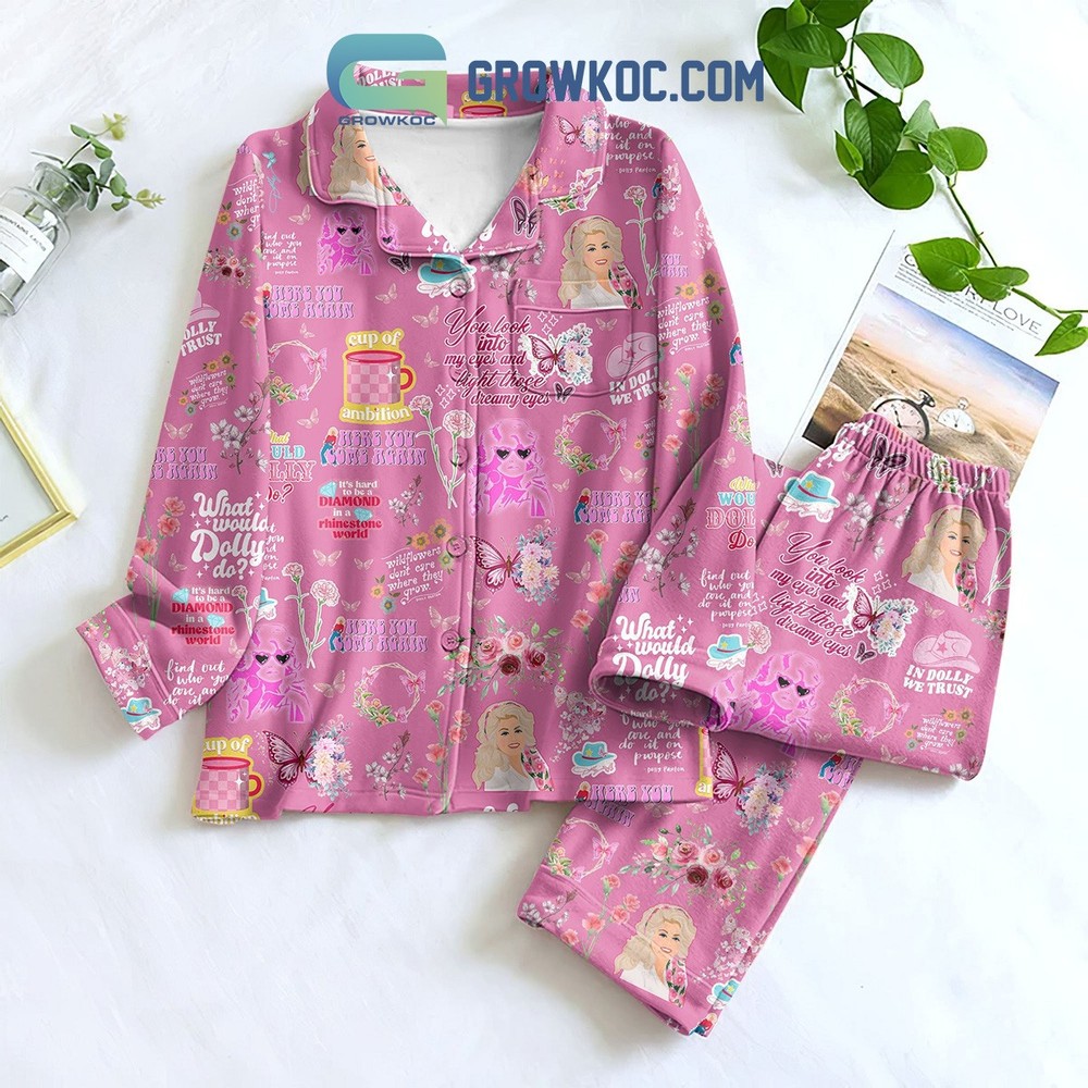 Dolly Parton You Look Into My Eyes And Light Those Dreamy Eyes Pajamas Set